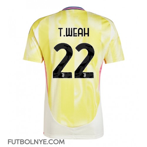 Camiseta Juventus Timothy Weah #22 Visitante Equipación 2024-25 manga corta